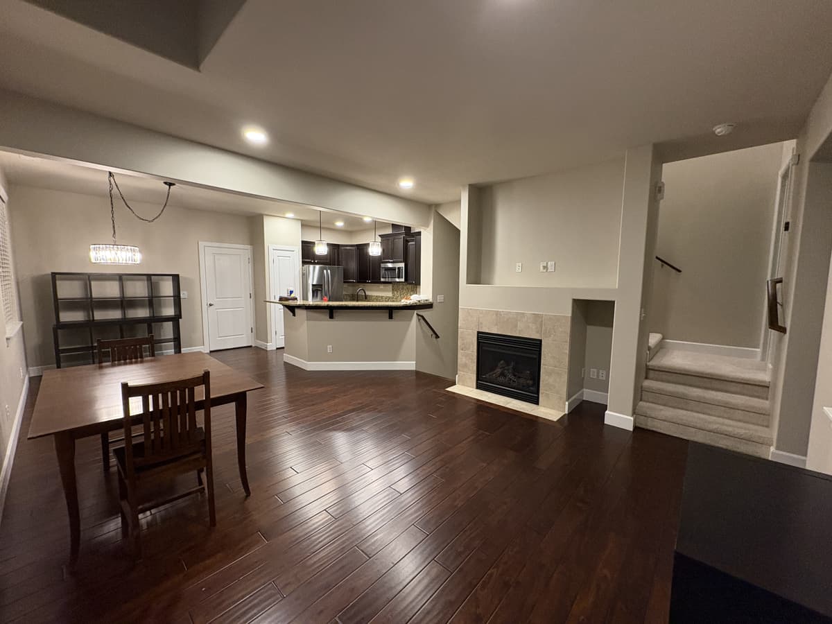 Kitchen and great room after interior repaint